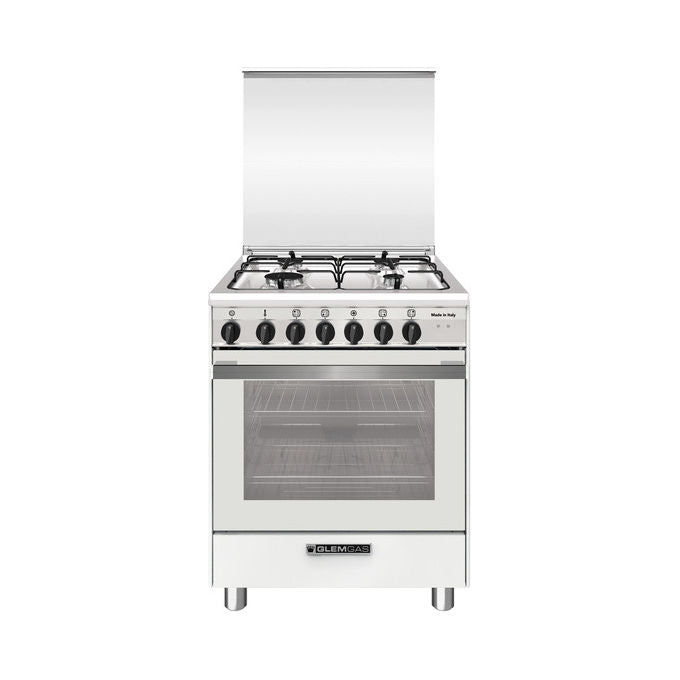 Glem Gas Cucina a Gas Acciaio Inox Forno Elettrico Ventilato 60cm SA664MWH6