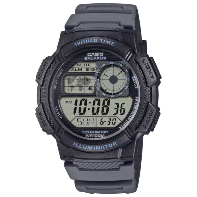 Casio Orologio Digitale Multifunzione Uomo AE-1000W-8AVEF Sportivo Grigio