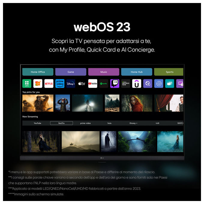 LG 43LR60006LA Tv Led Full Hd 43'' Smart Tv Webos23 Hdr10