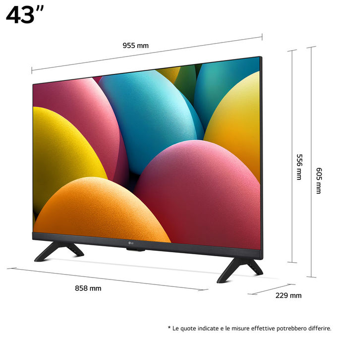 LG 43LR60006LA Tv Led Full Hd 43'' Smart Tv Webos23 Hdr10