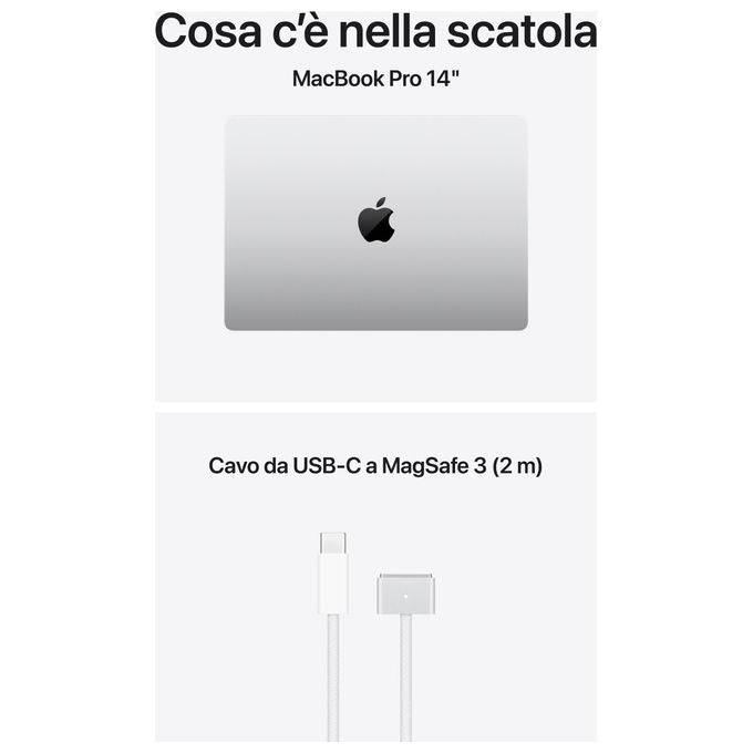 Apple MacBook Pro 14'' Chip M5 10 Core CPU GPU 16GB RAM 512GB SSD Argento