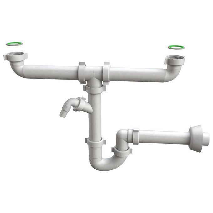 Bonomini Sifone Magnum 2 Vie Senza Piletta Con Attacco Lavatrice