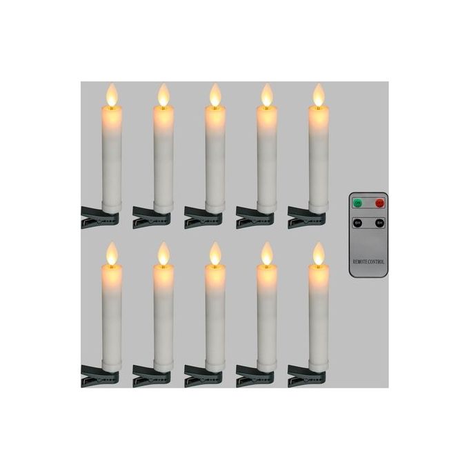 Lotti Candele 10 Pezzi con Clip e Telecomando
