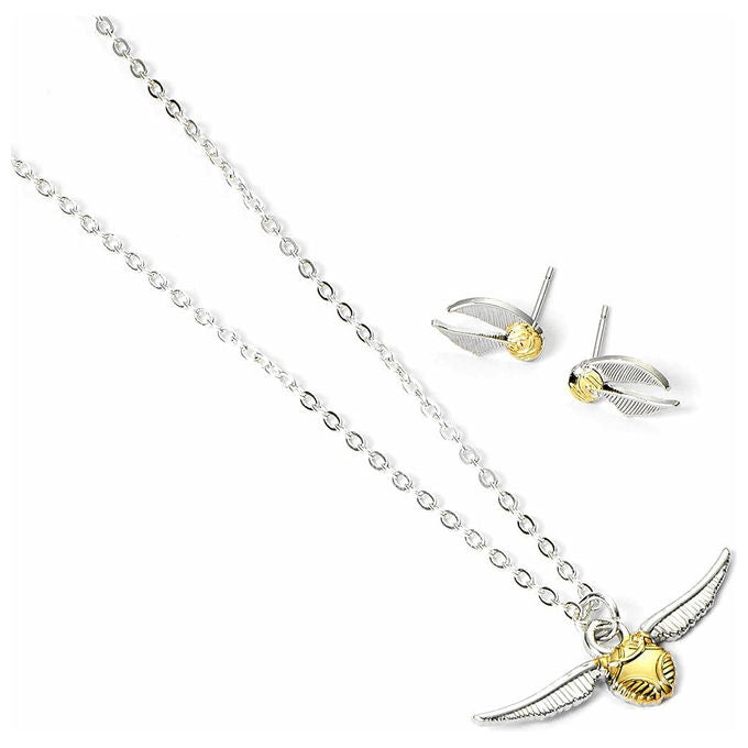 The Carat Shop Set Harry Potter Quidditch Collana e Orecchini Boccino d'Oro Metallo