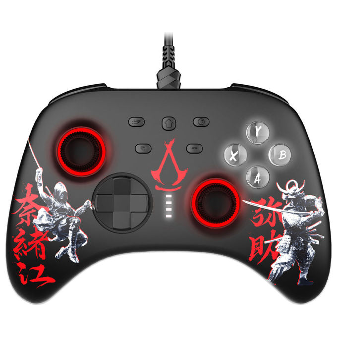 Freaks and Geeks Gamepad USB Nero e Rosso Compatibile Android Nintendo Switch e PC