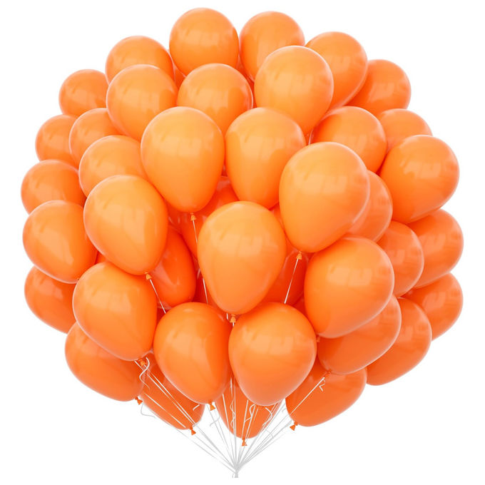 GameTekk Palloncini Arancioni Set da 100 Pezzi