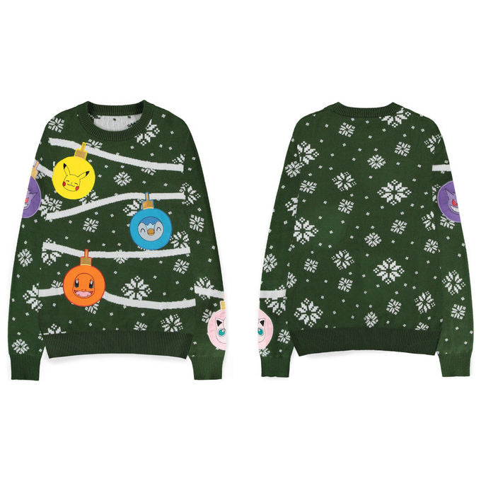 Difuzed Maglione Natalizio Pokemon Albero Taglia XS Verde