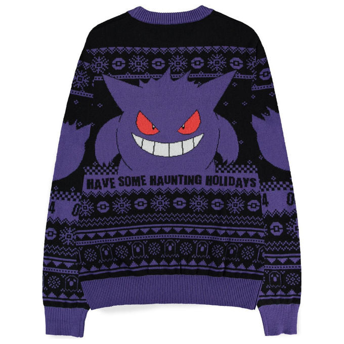 Pokemon Maglione Natalizio Gengar 50% Cotone 50% Acrilico Taglia XS