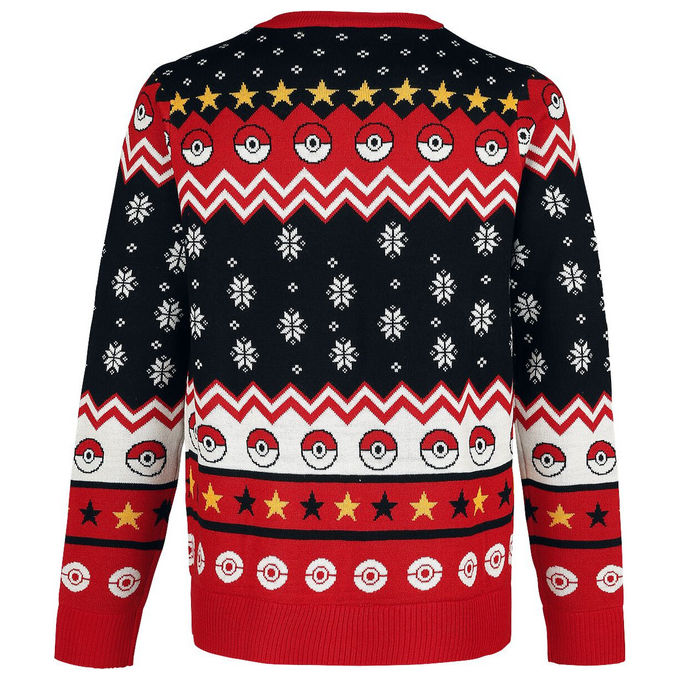 Pokémon Maglione Natalizio Unisex Rosso Taglia XL Eevee