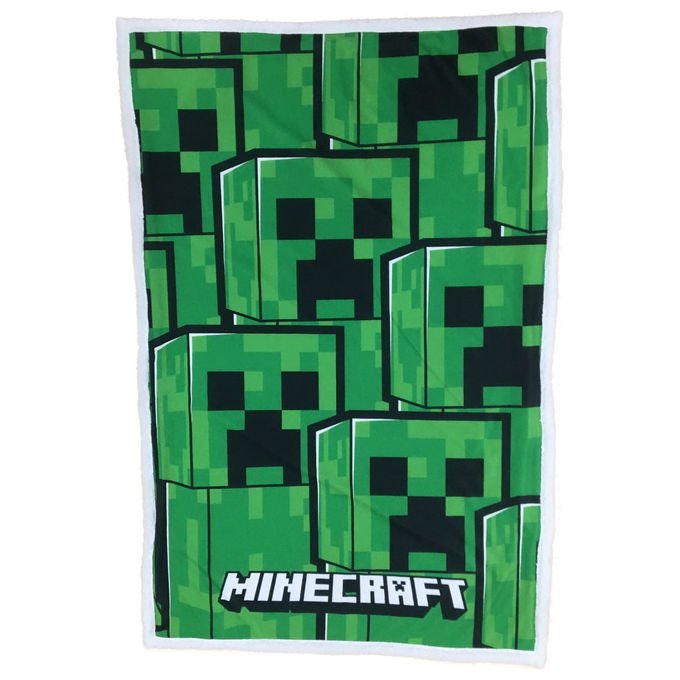 Minecraft Coperta Sherpa Morbida e Calda 100x150cm