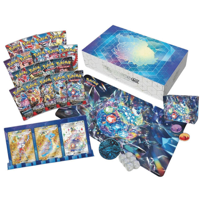 Pokémon TCG Collezione Ultra Premium Terapagos-ex 18 Buste Espansione Carte Esclusive