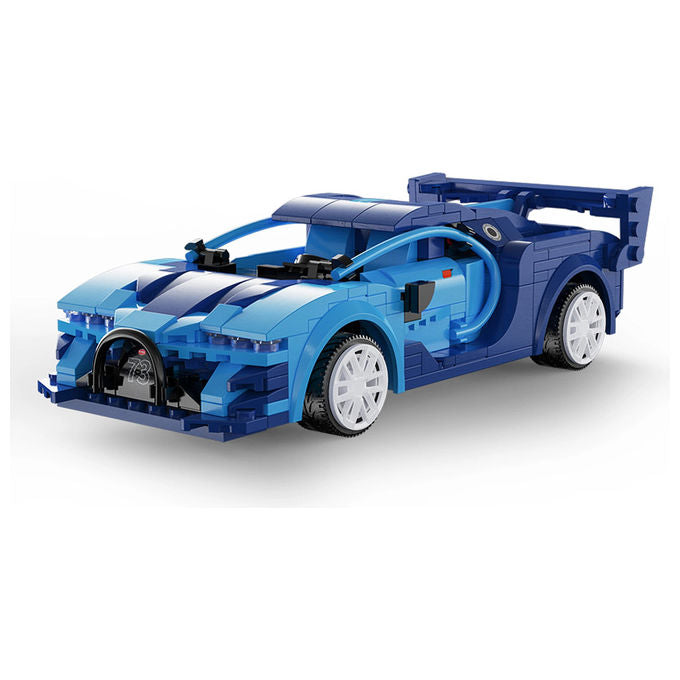 CaDA Bricks Auto da Corsa Radiocomandata Blu 325 Pezzi C51073W