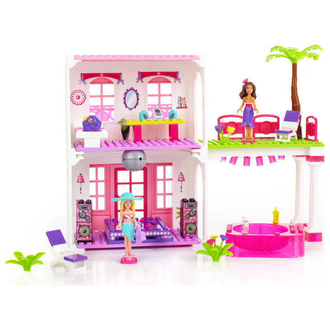 Mega Bloks Casa sulla Spiaggia Barbie Costruzioni Personaggi Barbie e Nikki