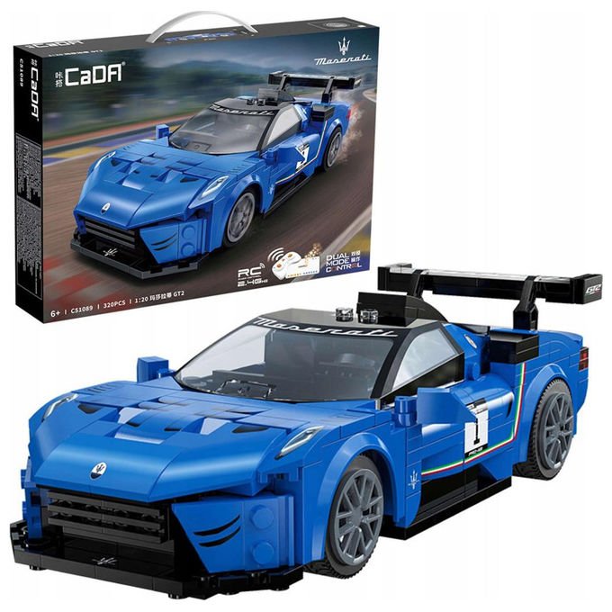 Cada, Maserati GT2, Set di Costruzioni in Plastica ABS, Auto Sportiva Radiocomandata