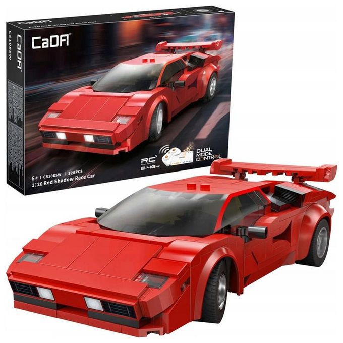 Cada Auto da Corsa Radiocomandata Red Shadow RC 1:20 328 Pezzi