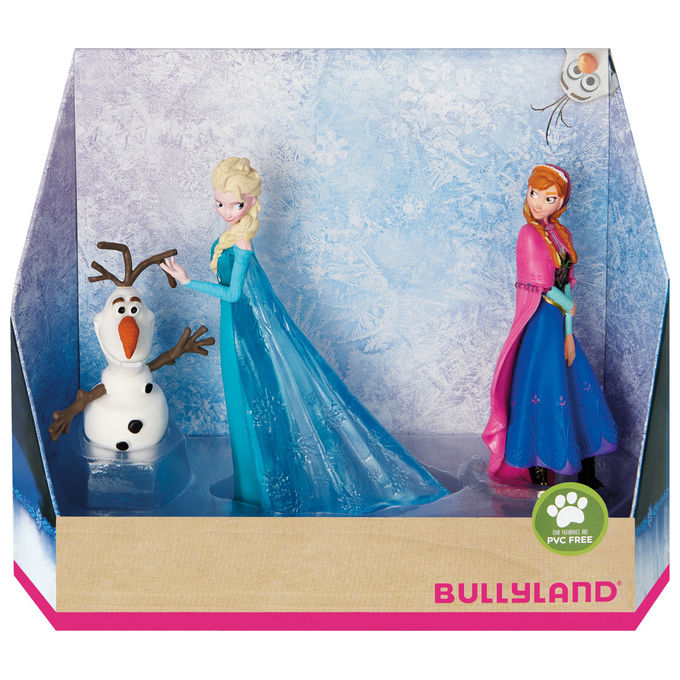 Bullyland Set Frozen con Elsa Anna e Olaf Mini Figure Dipinte a Mano