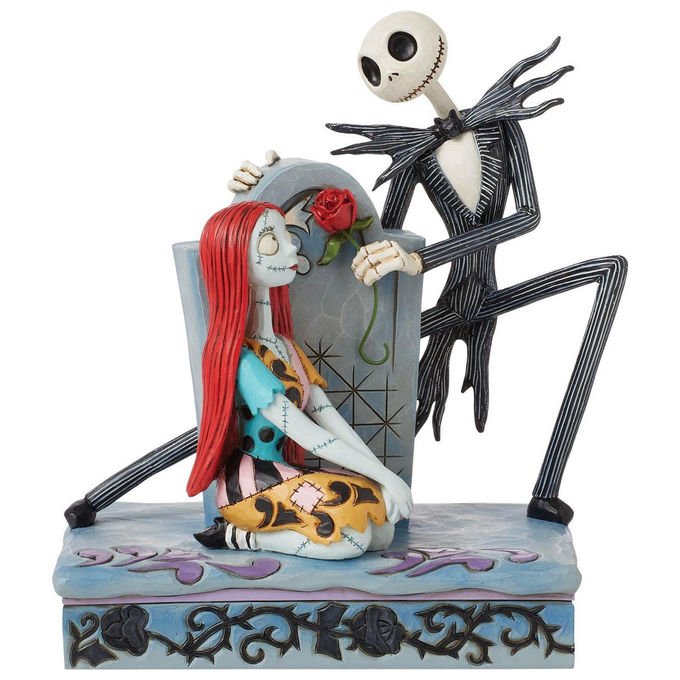 Disney Traditions Statuetta Jack e Sally su Lapide Resina 175 cm