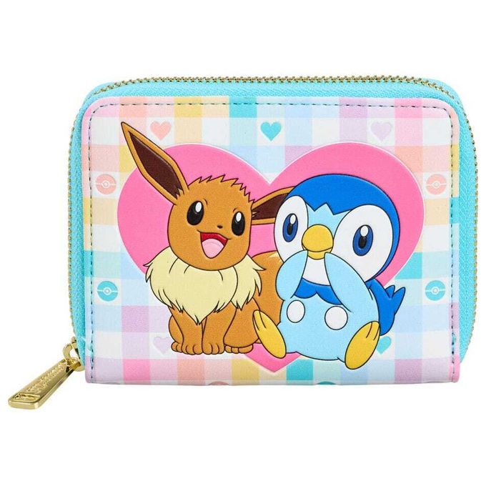 Loungefly Portamonete Pokémon Piplup e Eevee Friends Poliestere e pelle sintetica
