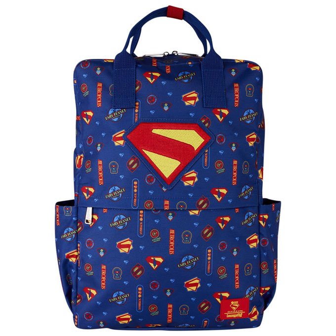 Loungefly, Zaino Superman DC Comics, Nylon, Blu