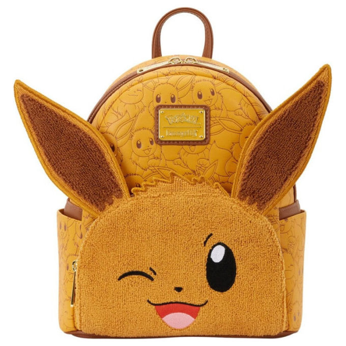 Loungefly Zaino Mini Eevee Pokémon Tessuto Terry Suede