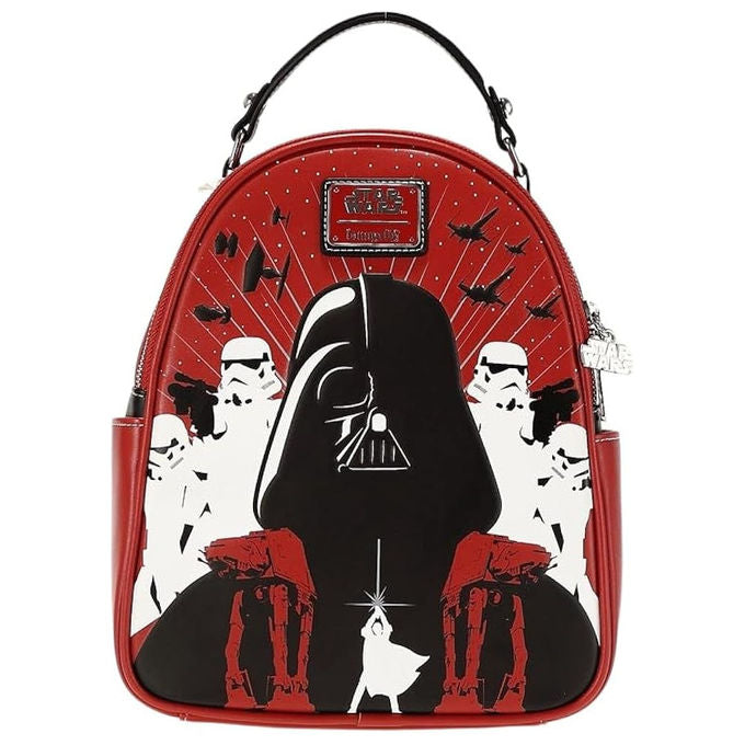 Loungefly Mini Zaino Darth Vader Star Wars In finta pelle 26x23x11 cm