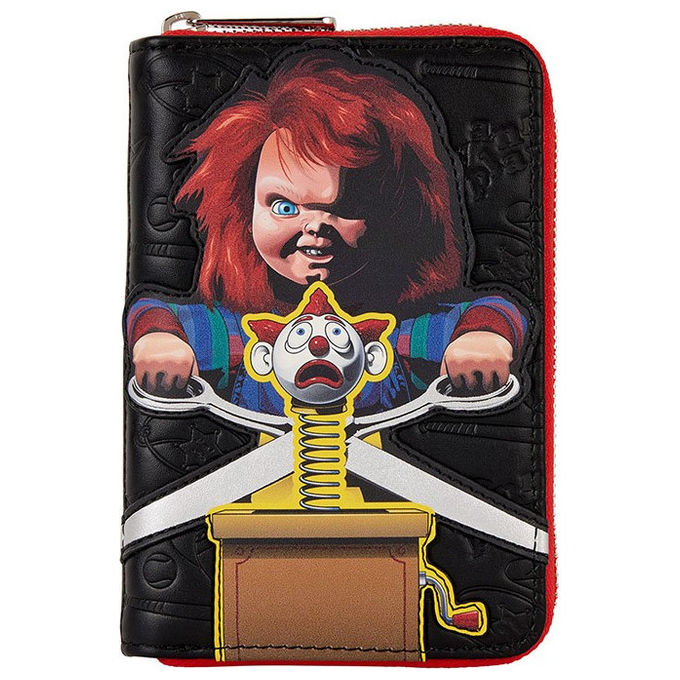 Loungefly Portafoglio Chucky con Zip Ecopelle 10x15.2 cm Licenza Ufficiale