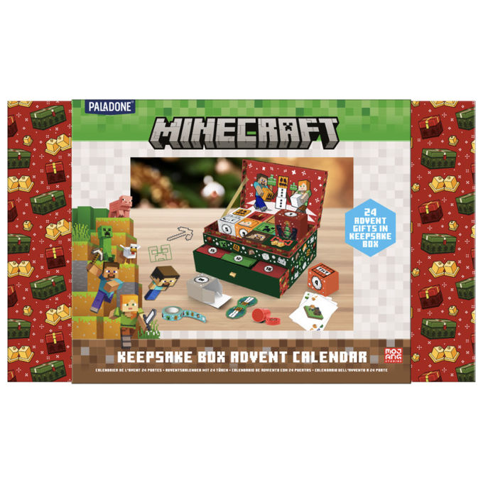 Paladone Calendario dell'Avvento Minecraft Keepsake Box 24 Giorni