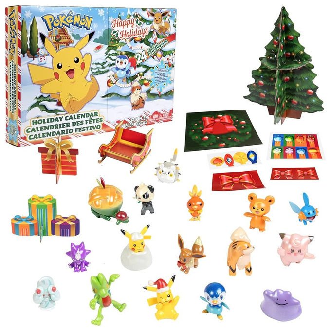 Jazwares Calendario dell'Avvento Pokémon Holiday 2022 Mini Figure e Accessori - Yeppon