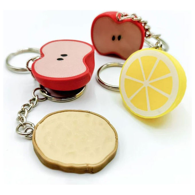 Myagg Portachiavi Mito di Platone Tre Uomini e Una Gamba Replica 3D Set Quattro Pezzi
