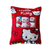 Hello Kitty Cuscino Peluche con 6 Mini Peluche 30x38 cm Poliestere