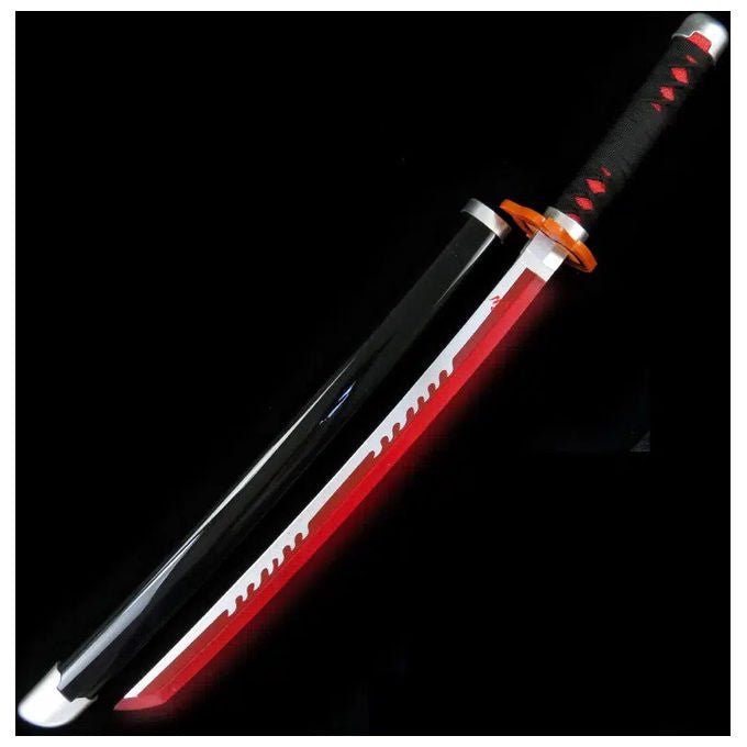 Demon Slayer Katana Ornamentale Tanjiro Kamado con LED Acciaio e Legno - Yeppon
