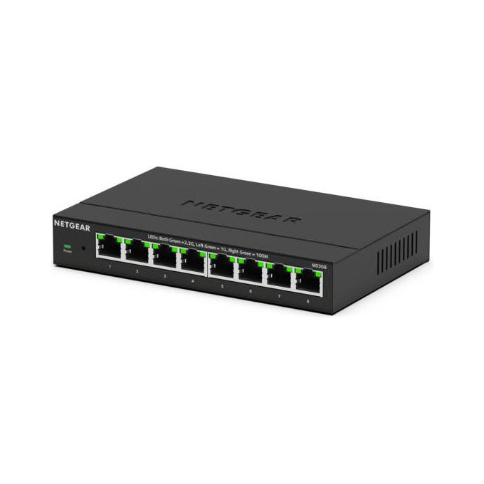 Netgear MS308 Switch Desktop 8 Porte 100-1000-2.5G Multi-Gigabit Non Gestito Nero