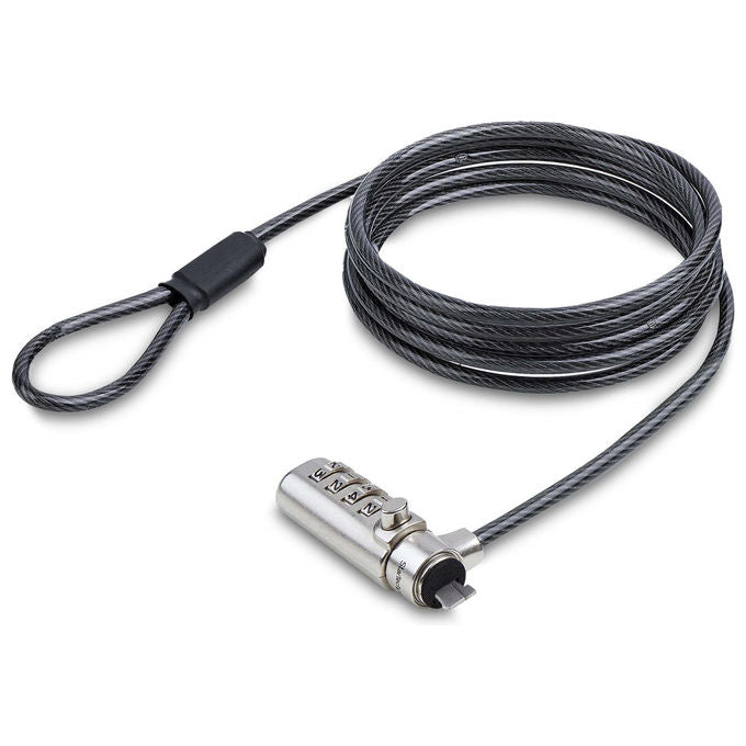 StarTech.com Cavo di Sicurezza Antifurto per Laptop Compatibile K-Slot Acciaio Resistente Combinazione