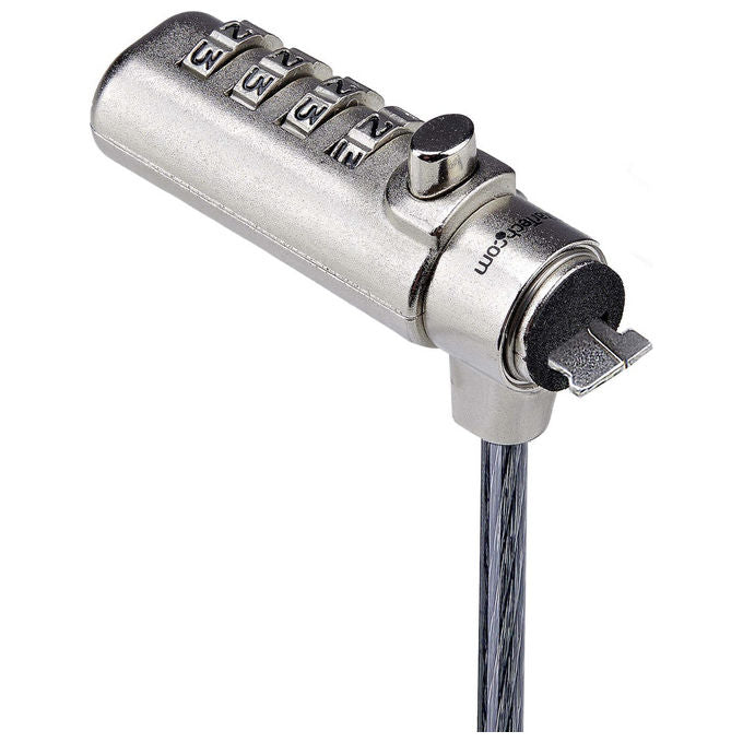 StarTech.com Cavo di Sicurezza Antifurto per Laptop Compatibile K-Slot Acciaio Resistente Combinazione