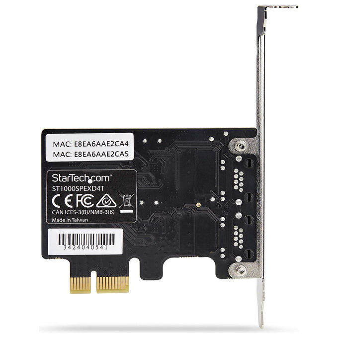 StarTech.com Scheda di Rete Gigabit PCIe 2 Porte Adattatore LAN PCI Express