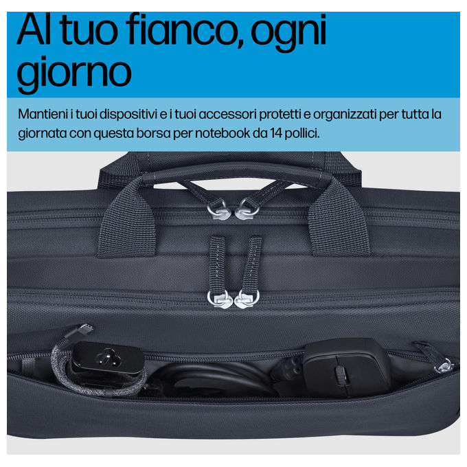 Hp Borsa Porta Laptop 14 Pollici Everyday Valigetta Ventiquattrore Monocromatica con Tracolla