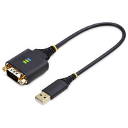 StarTech.com Cavo Adattatore USB Seriale 30 cm USB-A a DB9 RS232 Nero