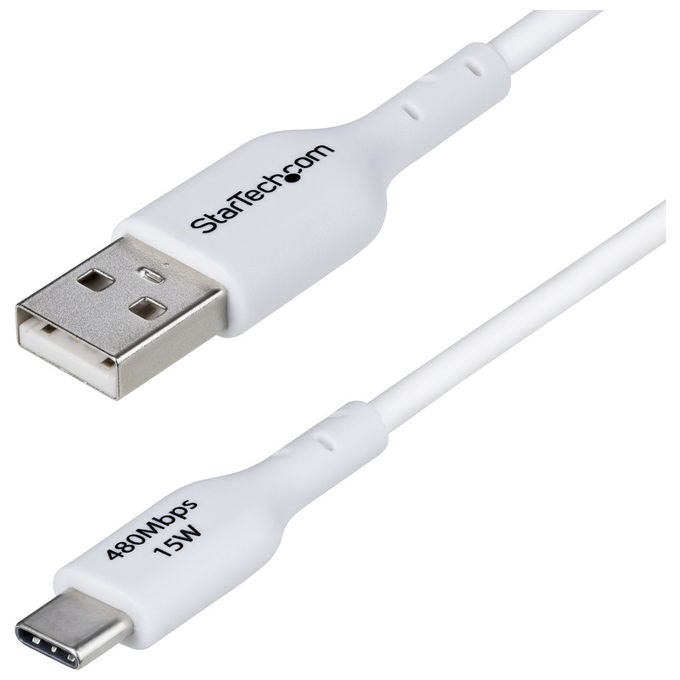StarTech.com Cavo USB Da USB-A a USB-C 1m Ricarica e Sincronizzazione Bianco