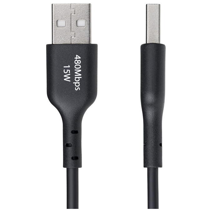 StarTech.com, Cavo di Ricarica USB, USB-A a USB-C, 1m, 3A, USB 2.0, TPE, Nero