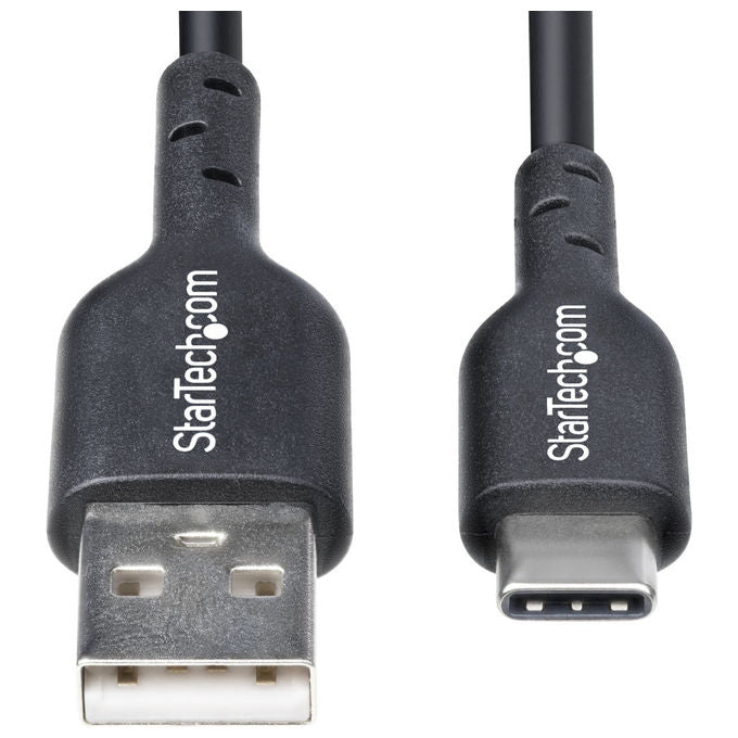 StarTech.com, Cavo di Ricarica USB, USB-A a USB-C, 1m, 3A, USB 2.0, TPE, Nero
