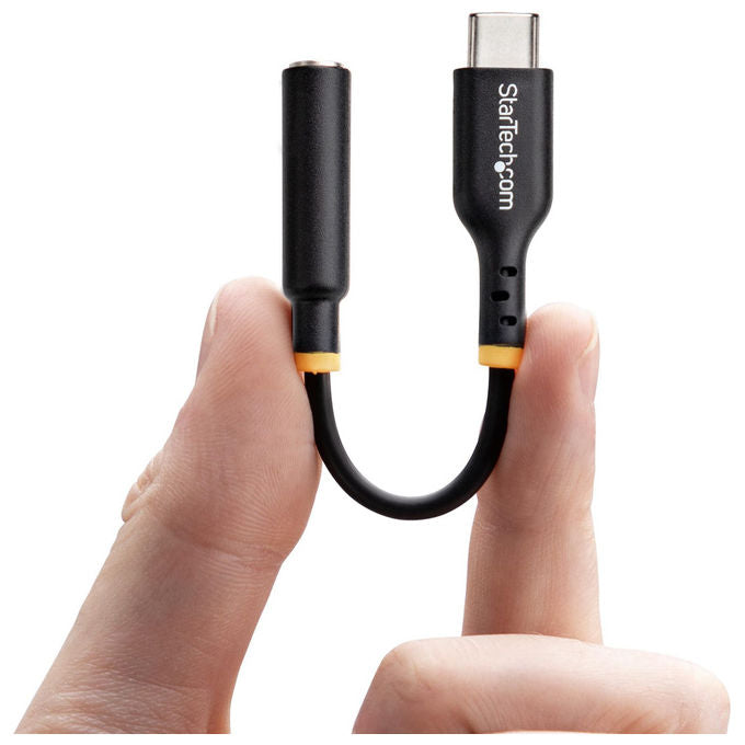StarTech.com Adattatore Audio USB-C Jack 3.5mm Dongle Type-C DAC Hi-Fi 32 bit Nero