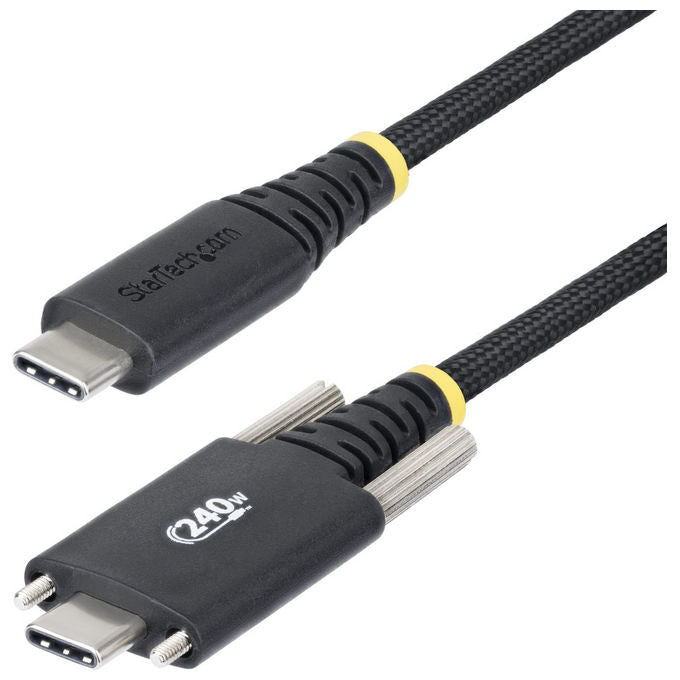 StarTech.com Cavo USB-C 3m Ricarica 240W Chiusura a Vite Laterale