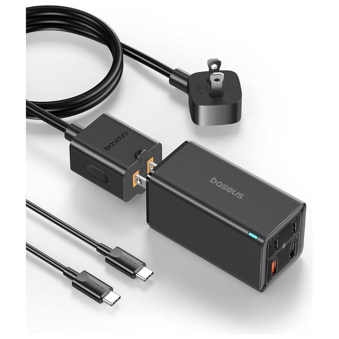 Baseus GaN6 Pro Caricabatterie Rapido 100W 2 Porte USB-C 2 Porte USB-A