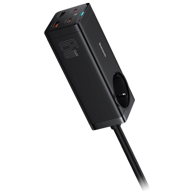Baseus Adattatore Invertitore Interno 65W Striscia Alimentazione GaN3 Pro Nero