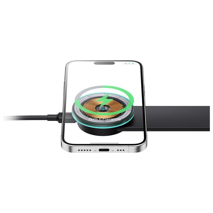 Baseus C02 Pro Supporto Auto Magnetico con Ricarica Wireless Nero