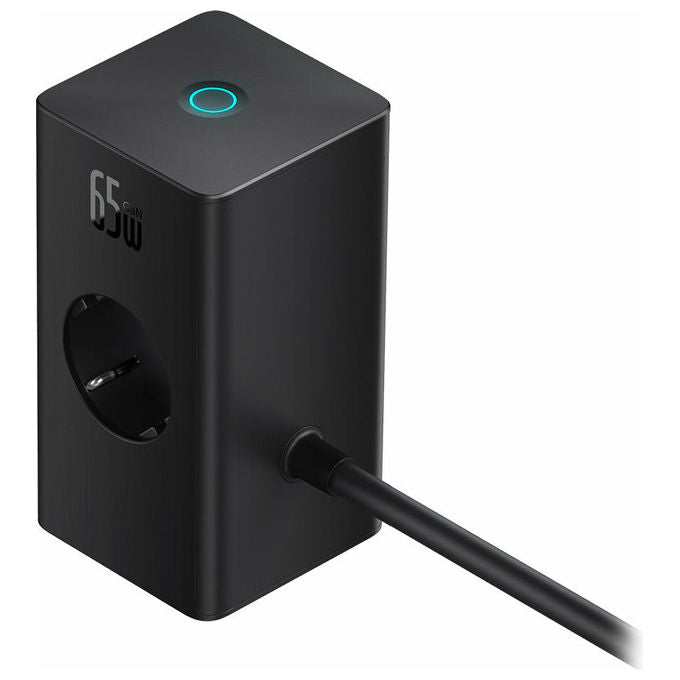 Baseus PowerCombo Tower GaN3 65W Presa Filtrata Ricarica Rapida Nero