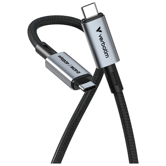 Verbatim Cavo USB4 Gen 2x2 1.2m USB C Nero