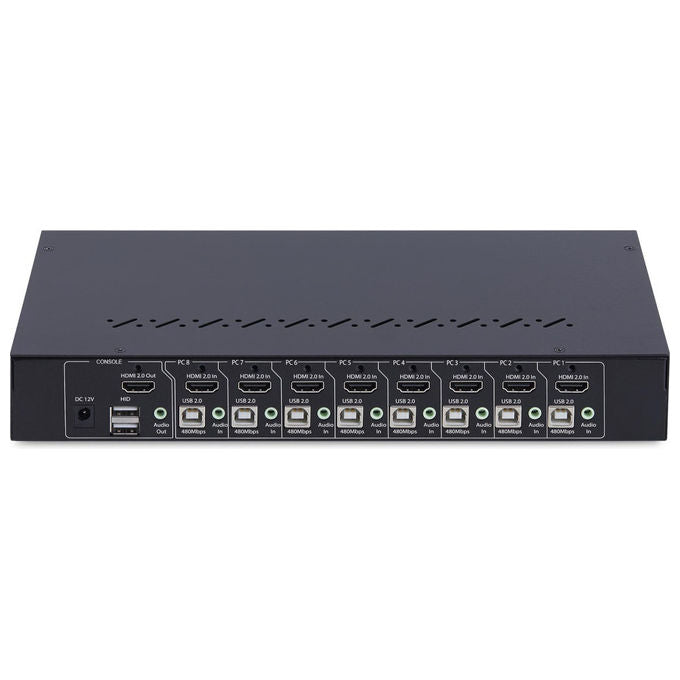 StarTech.com KVM Switch HDMI 8 Porte Kit Rack 1U 4K 60Hz Hub USB Nero
