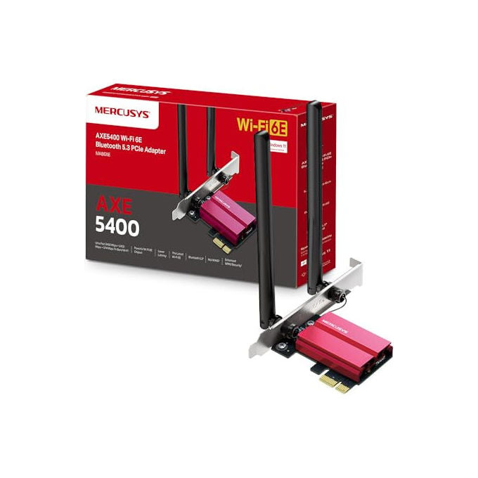 Mercusys Adattatore PCIe AXE5400 Wi-Fi 6E Bluetooth 5.3