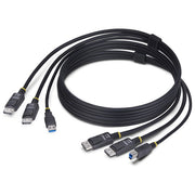 StarTech.com Cavo KVM Doppia Porta DisplayPort USB 5 Gbps 1.8m 4K 60Hz